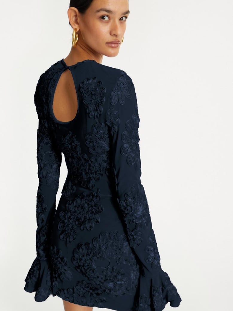3d mesh mini dress by Selfnex