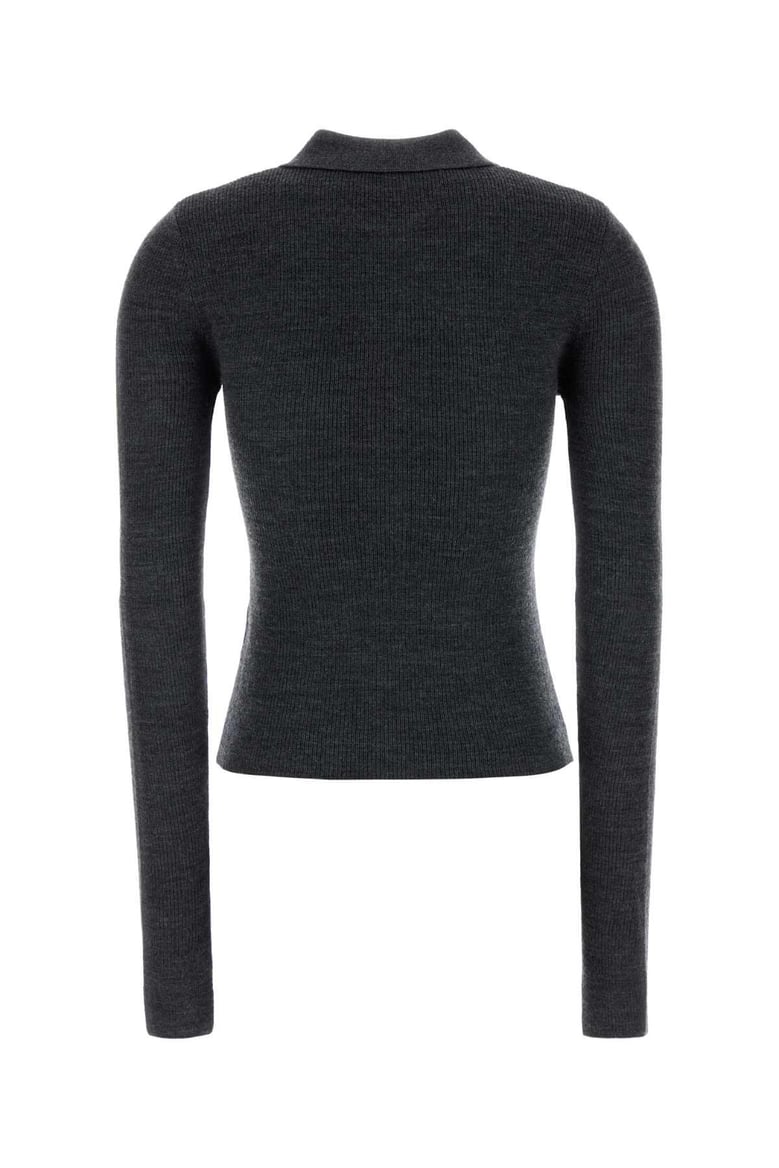 ribbed polo-neck top by Selfnex