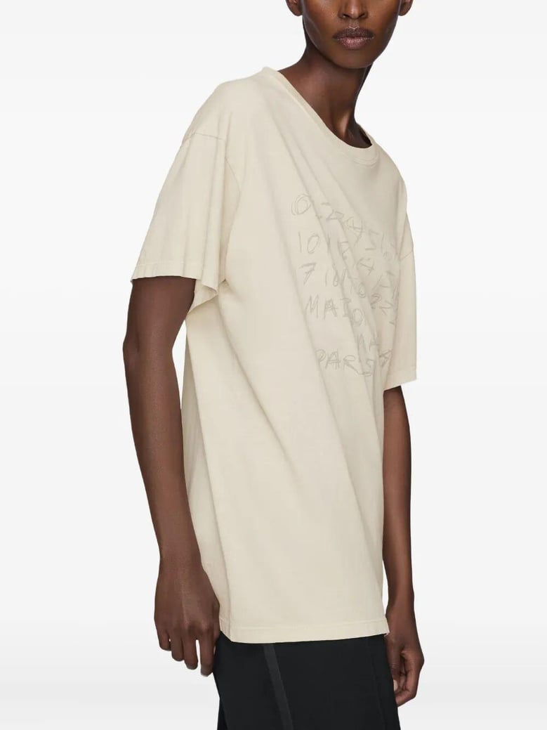 numerical cotton t-shirt by Selfnex