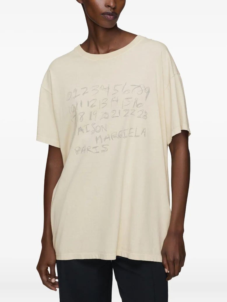 numerical cotton t-shirt by Selfnex