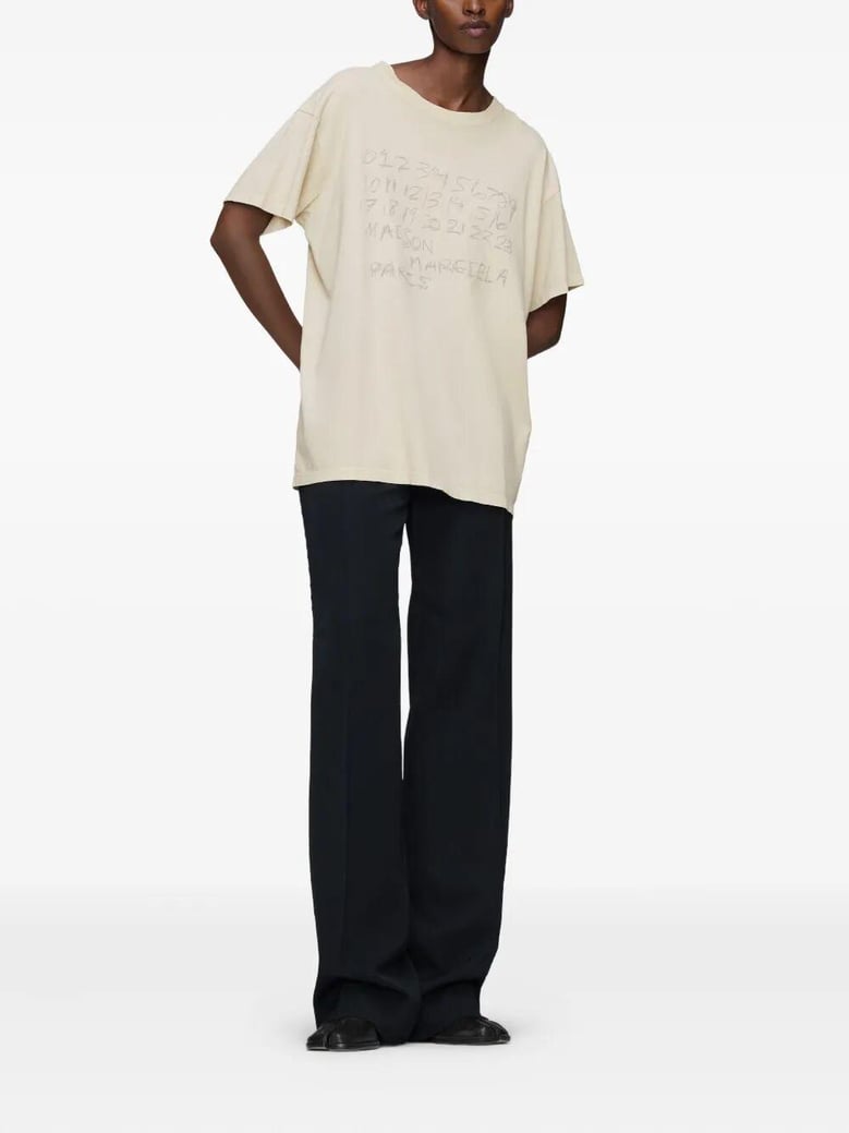 numerical cotton t-shirt by Selfnex