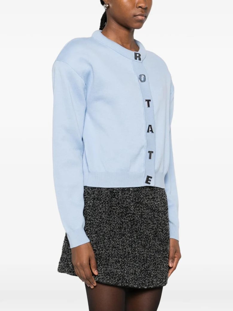 logo-button cardigan by Selfnex