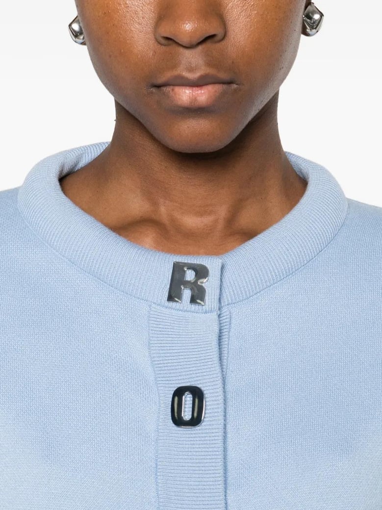 logo-button cardigan by Selfnex