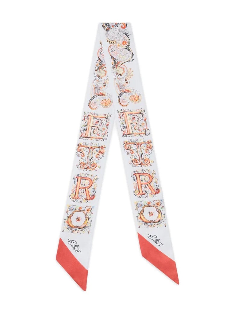 silk paisleyina with logo and floral paisley motif by Selfnex