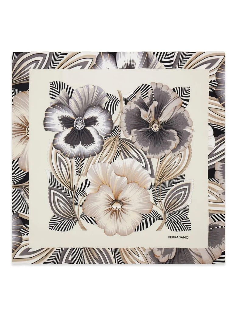 brezza print silk scarf by Selfnex