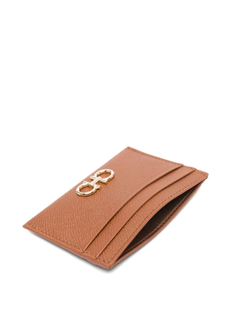 hammered leather gancini cardholder by Selfnex