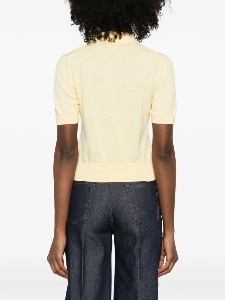 cotton polo shirt with jacquard logo by Selfnex