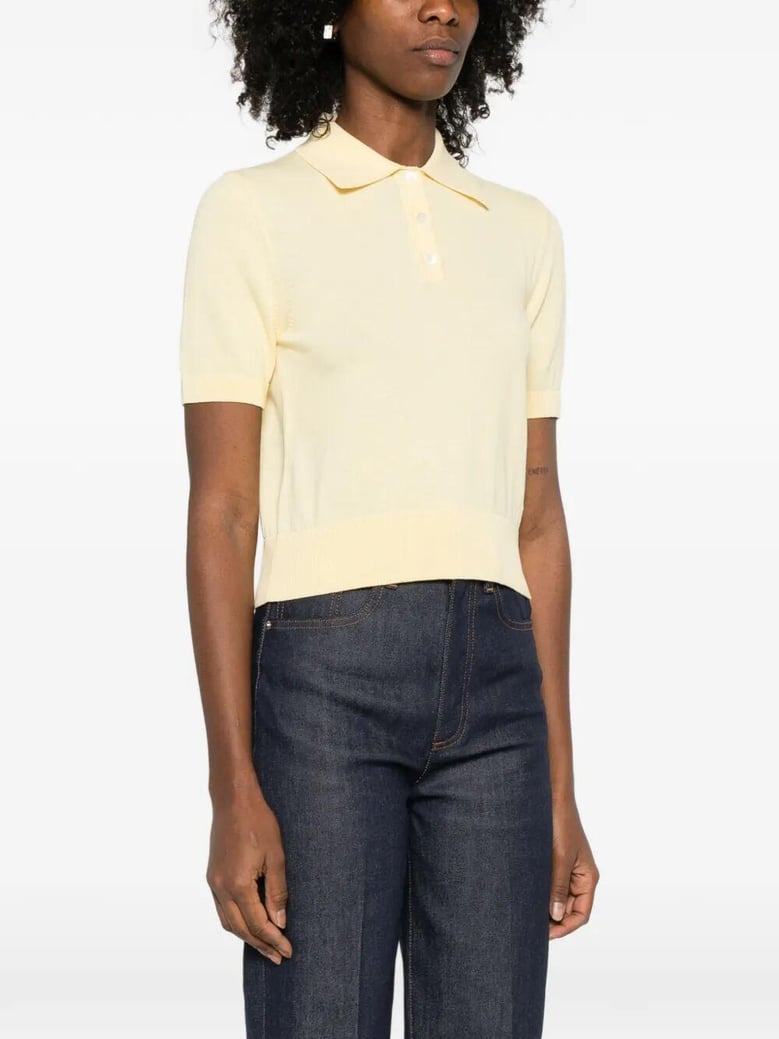 cotton polo shirt with jacquard logo by Selfnex