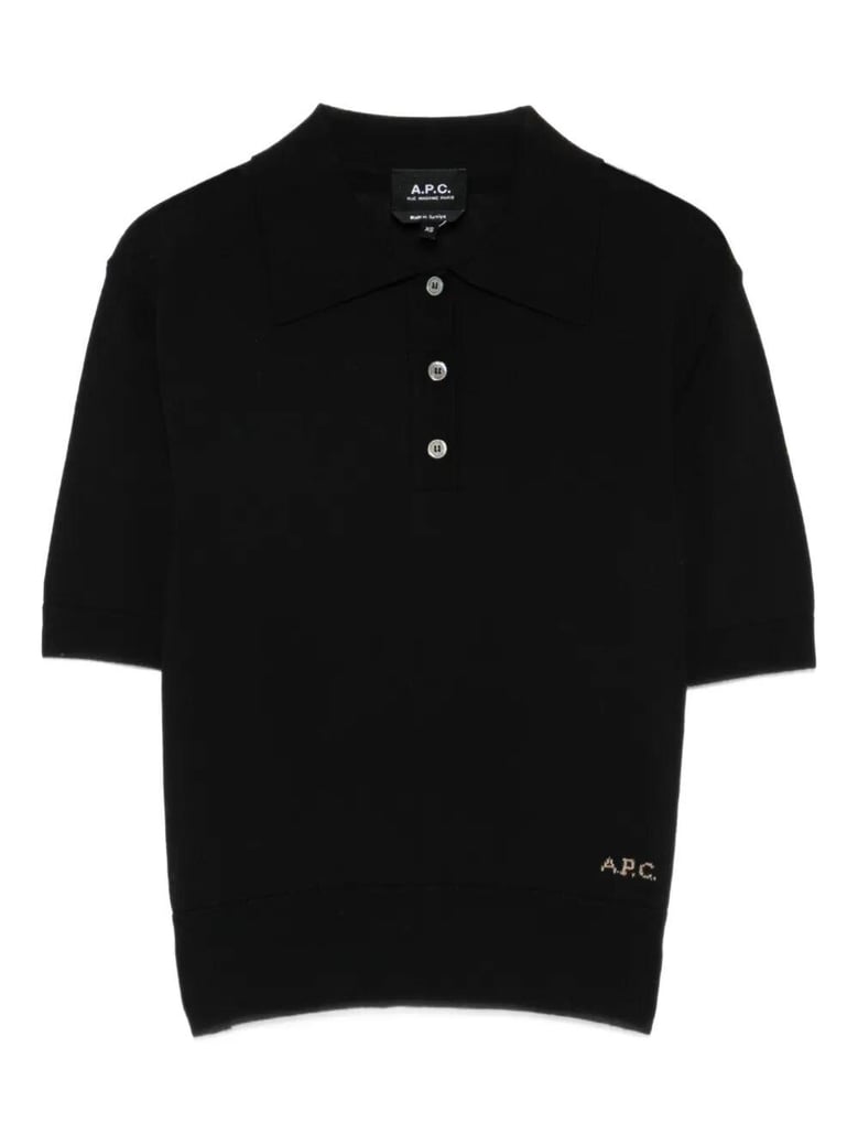 cotton polo shirt with jacquard logo by Selfnex