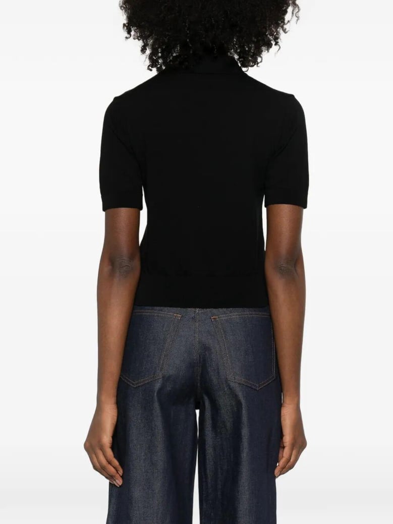 cotton polo shirt with jacquard logo by Selfnex