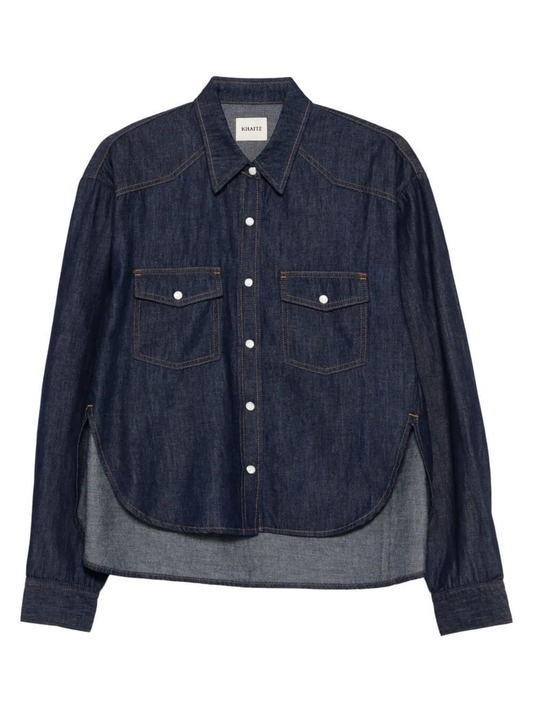 grenon denim cropped shirt by Selfnex