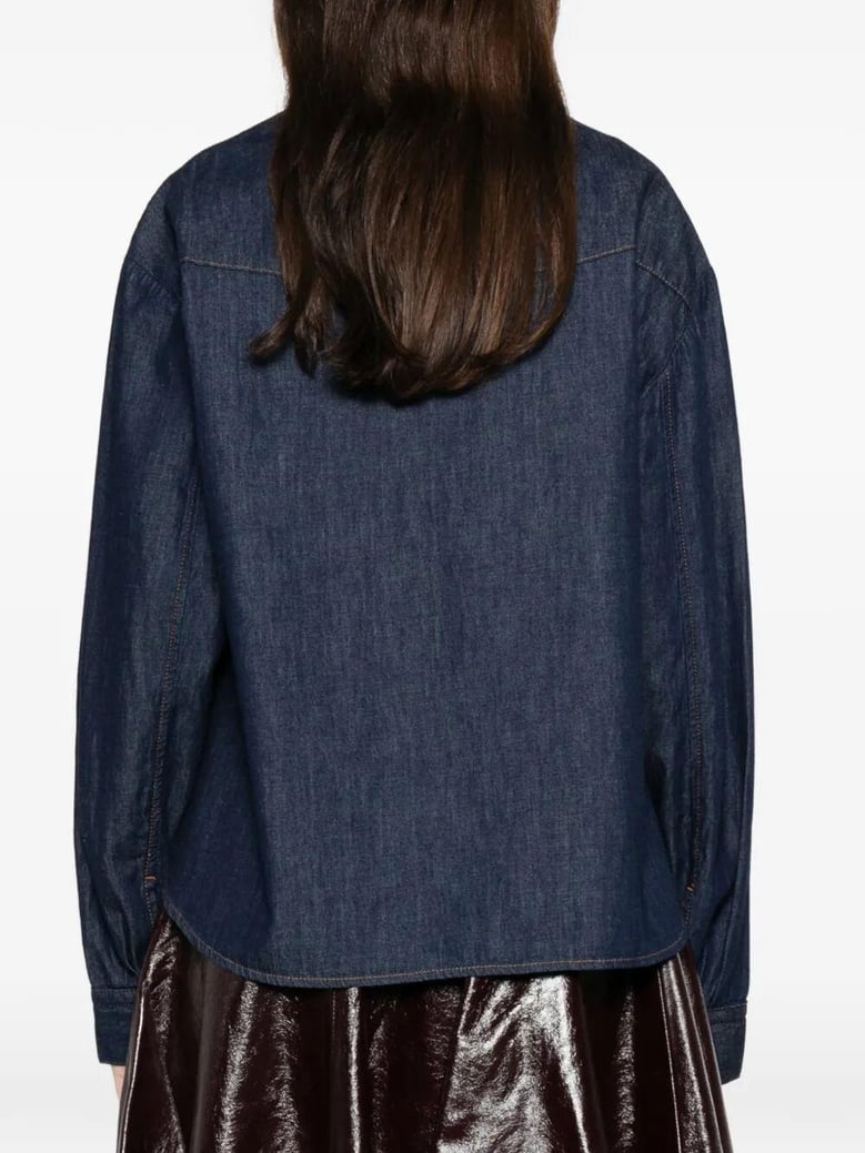 grenon denim cropped shirt by Selfnex