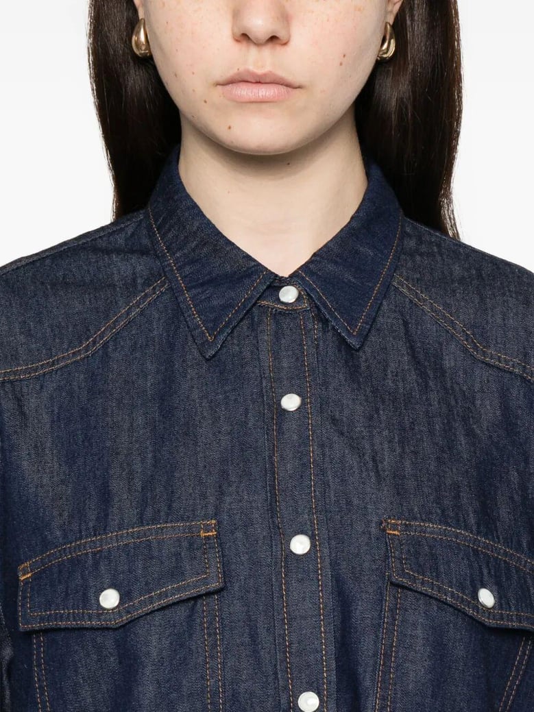 grenon denim cropped shirt by Selfnex