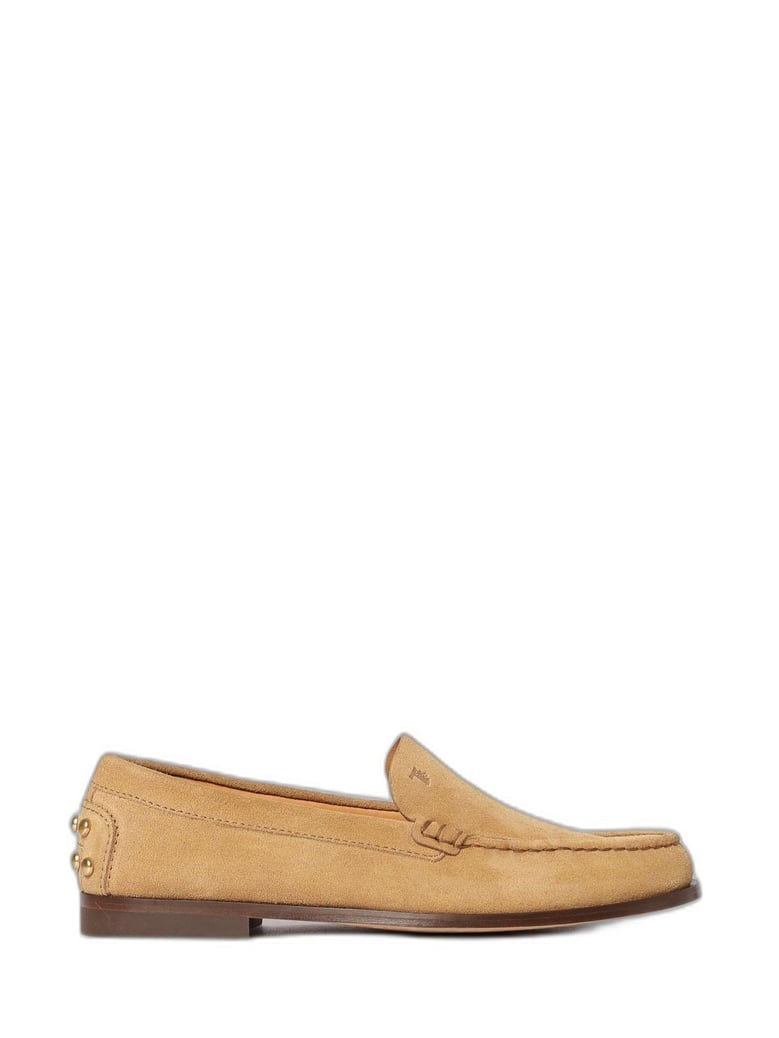 suede slipper loafers with metal detailing by Selfnex