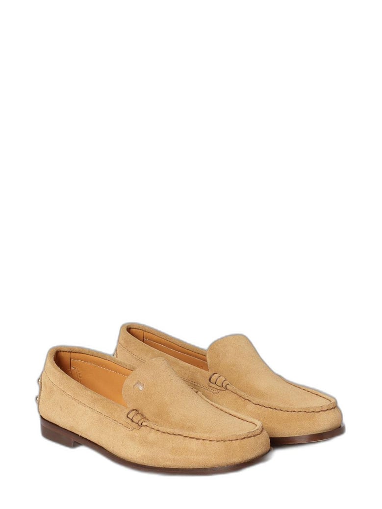 suede slipper loafers with metal detailing by Selfnex