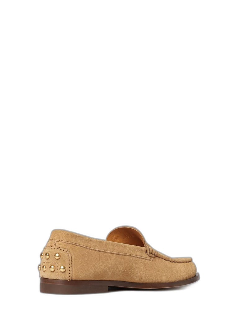 suede slipper loafers with metal detailing by Selfnex