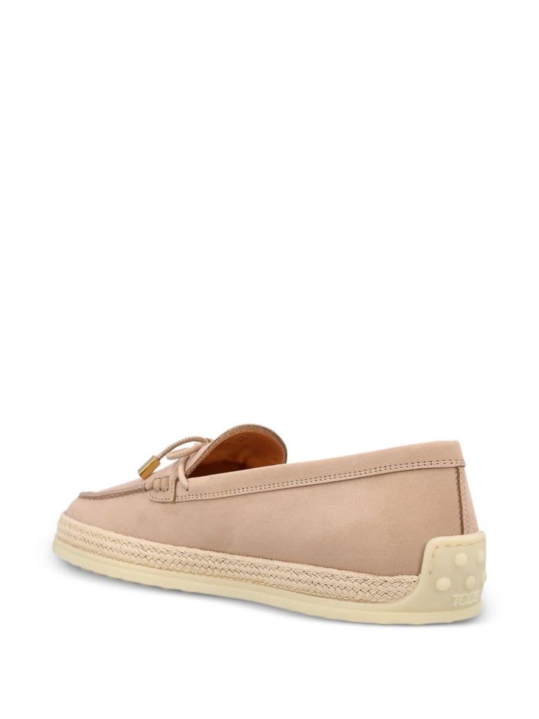 raffia weaving silky nubuck loafers by Selfnex