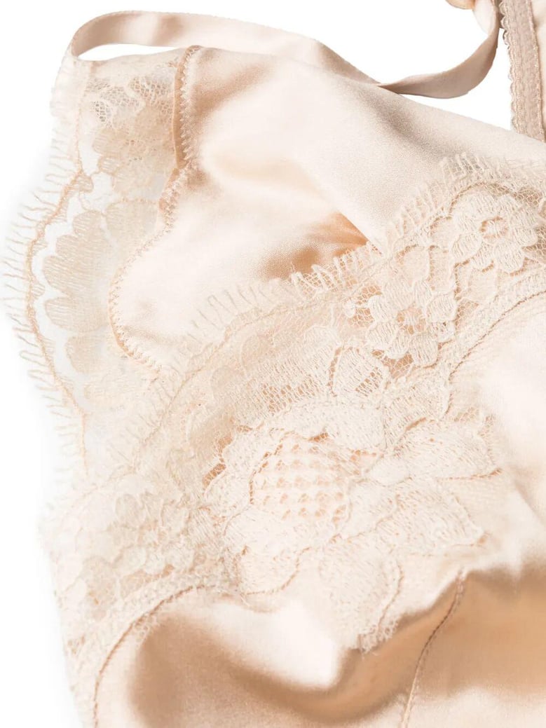 soft-cup satin bra with lace detailing by Selfnex