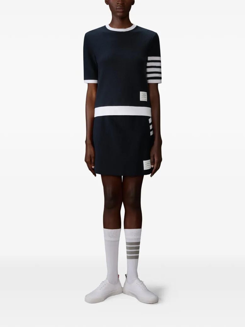 textured cotton piqué 4-bar t-shirt by Selfnex