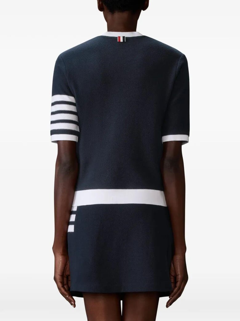 textured cotton piqué 4-bar t-shirt by Selfnex