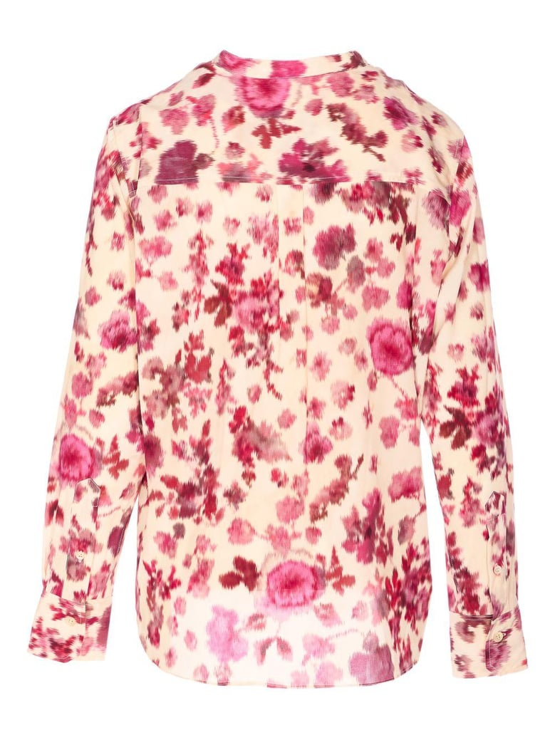 rusak silk rose print blouse by Selfnex