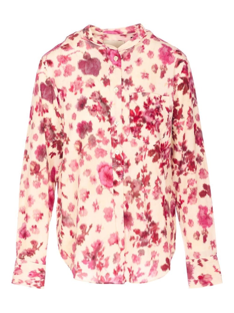 rusak silk rose print blouse by Selfnex
