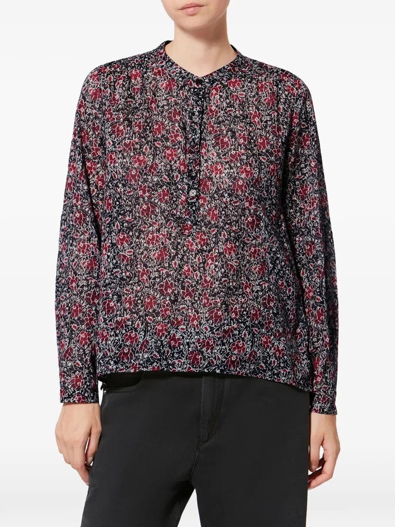 maria cotton voile floral print blouse by Selfnex