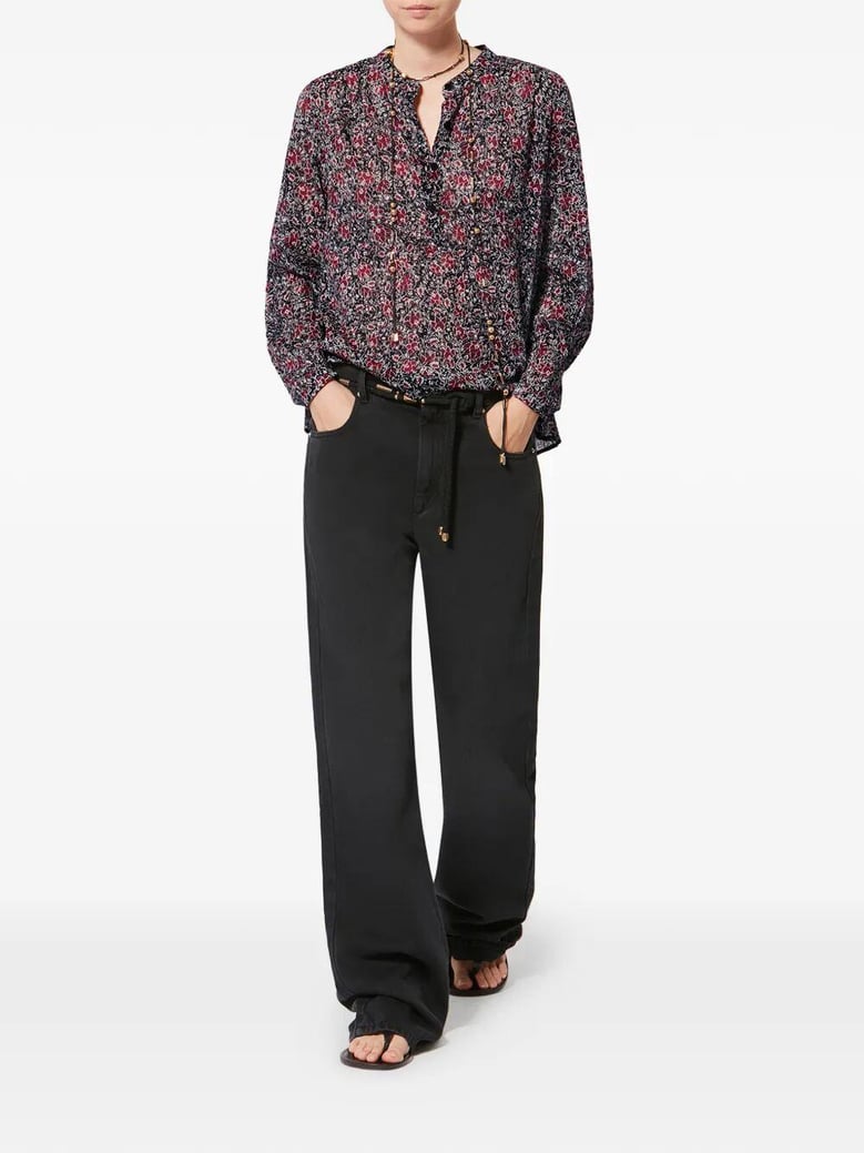 maria cotton voile floral print blouse by Selfnex