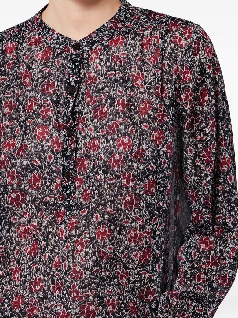 maria cotton voile floral print blouse by Selfnex