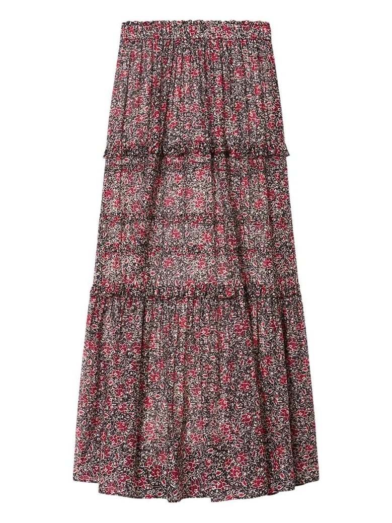 volomia cotton voile floral print skirt by Selfnex