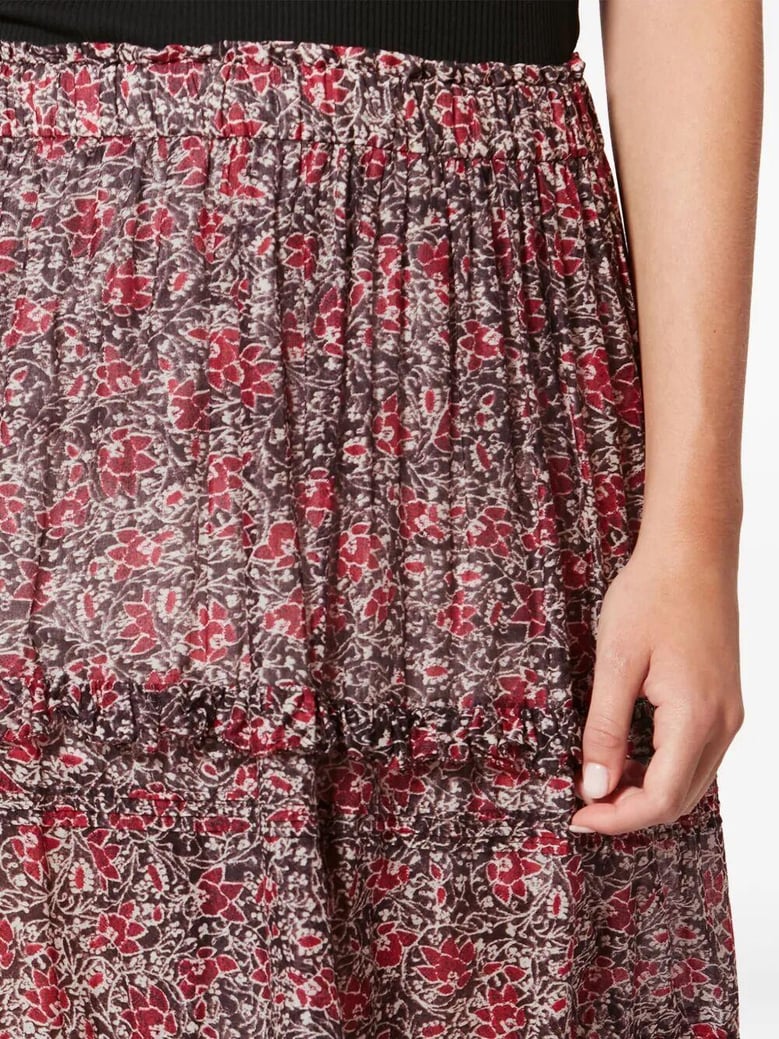 volomia cotton voile floral print skirt by Selfnex