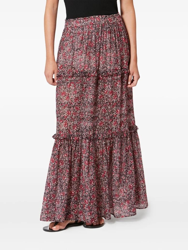 volomia cotton voile floral print skirt by Selfnex