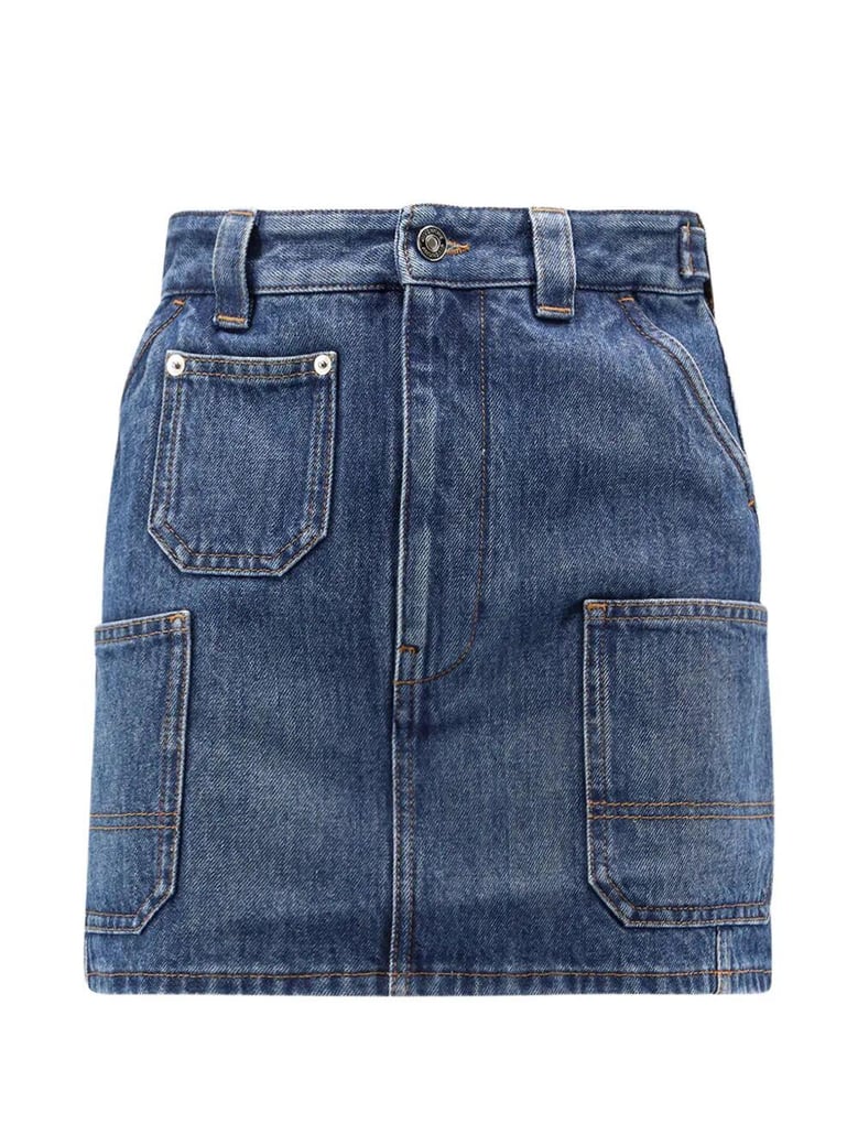cargo denim miniskirt by Selfnex