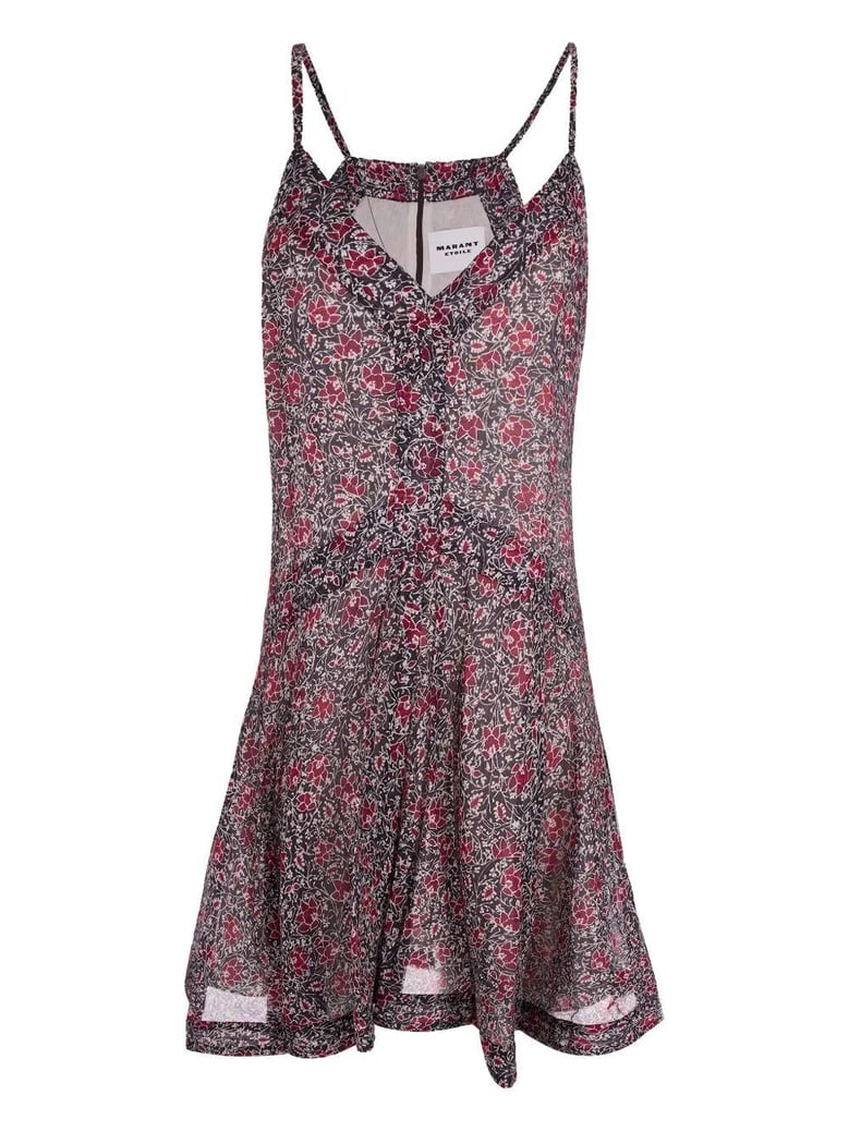 floral-print cotton mini dress by Selfnex