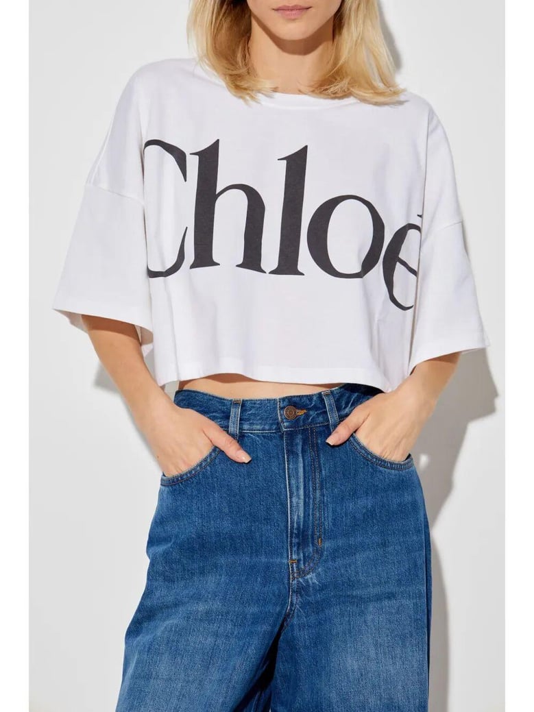 classic printed oversized cropped t-shirt by Selfnex