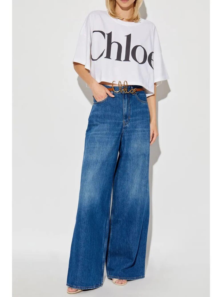 classic printed oversized cropped t-shirt by Selfnex