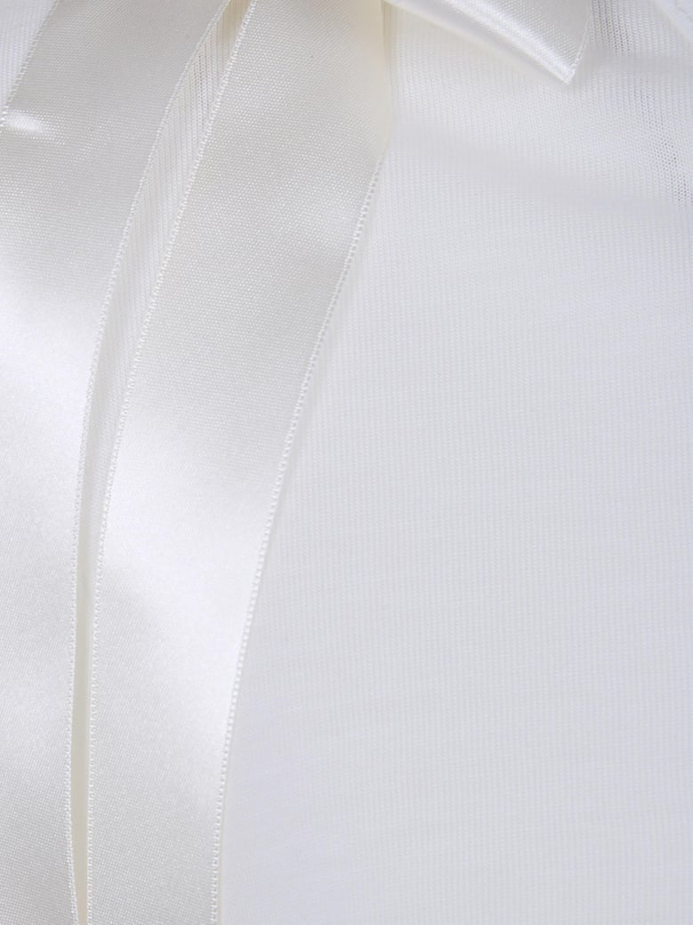 bow ribbon tail long sleeve t-shirt by Selfnex