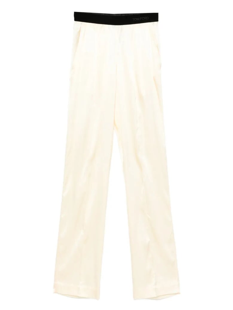 stretch silk satin pj pants by Selfnex