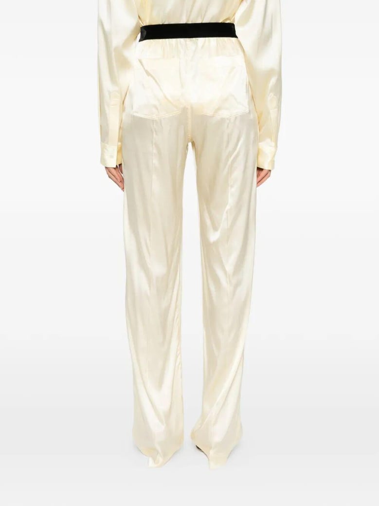 stretch silk satin pj pants by Selfnex