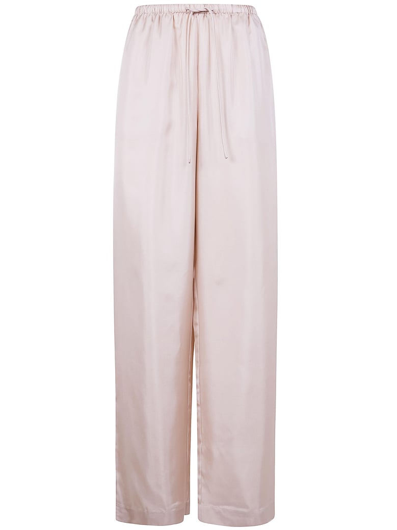 relaxed silk trousers by Selfnex