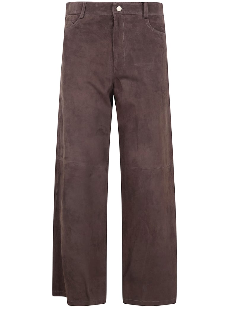 smmfulmine suede trousers by Selfnex