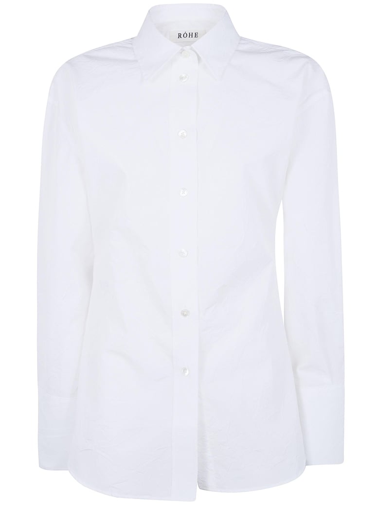 shaped crushed poplin shirt by Selfnex