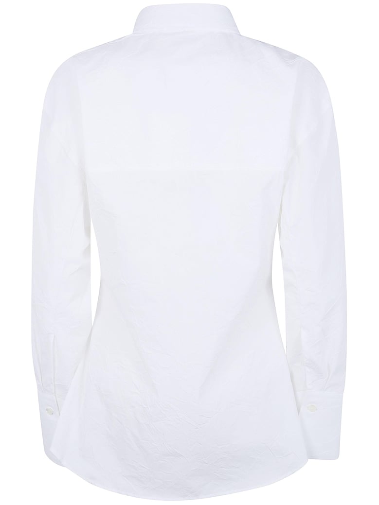 shaped crushed poplin shirt by Selfnex