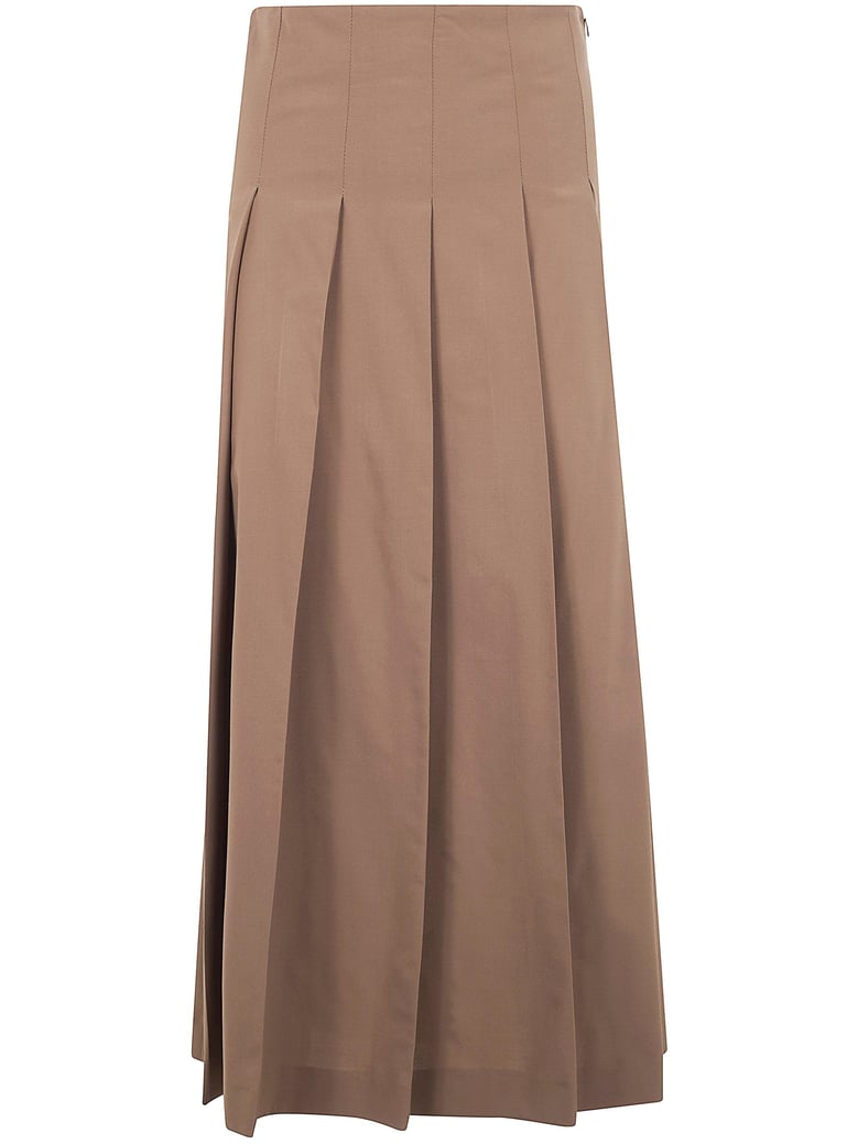 pleated wool skirt by Selfnex