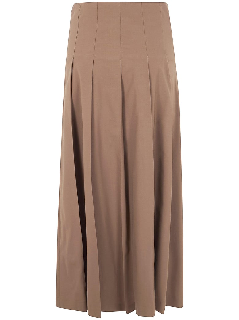pleated wool skirt by Selfnex
