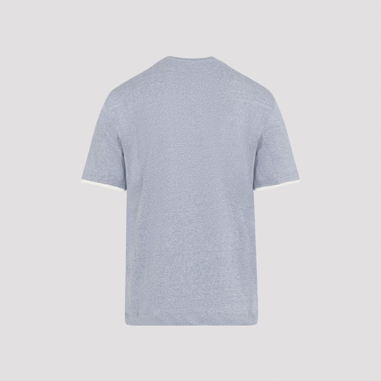 light blue bicolor cotton t-shirt by Selfnex