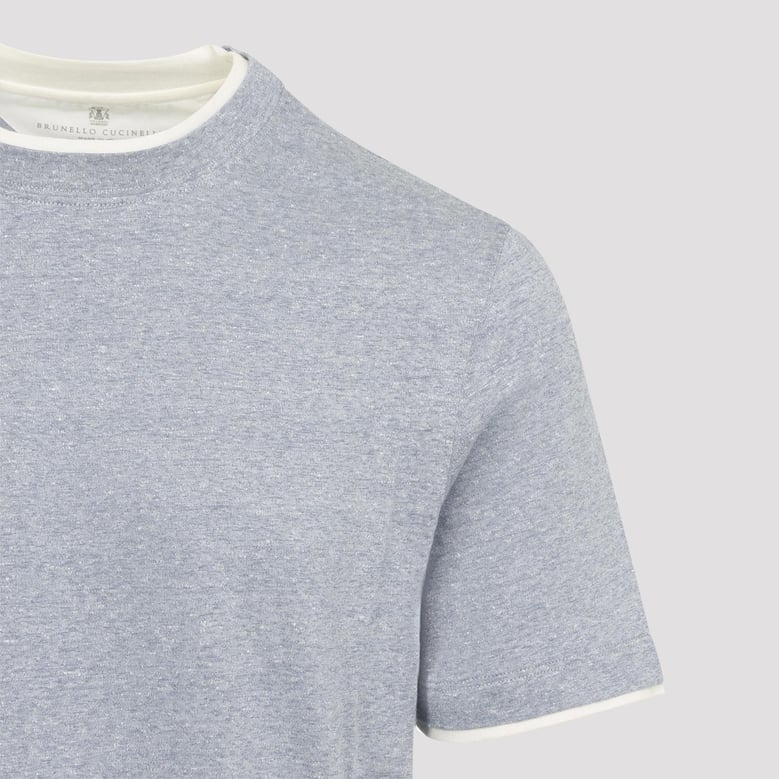 light blue bicolor cotton t-shirt by Selfnex