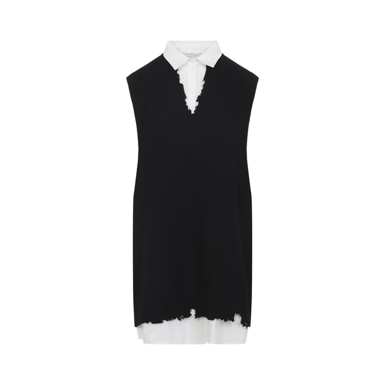 black cotton mini dress by Selfnex
