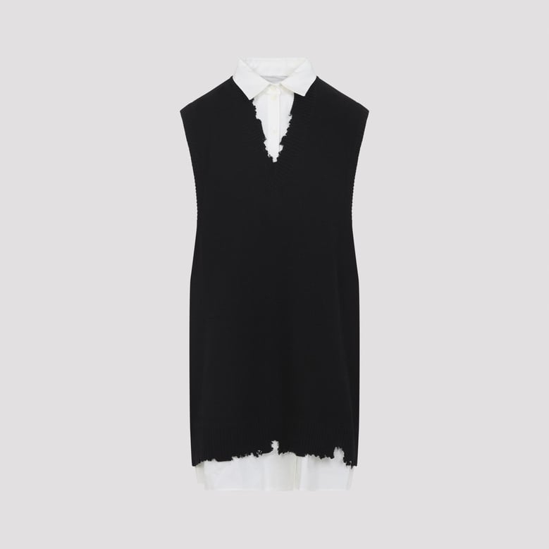 black cotton mini dress by Selfnex