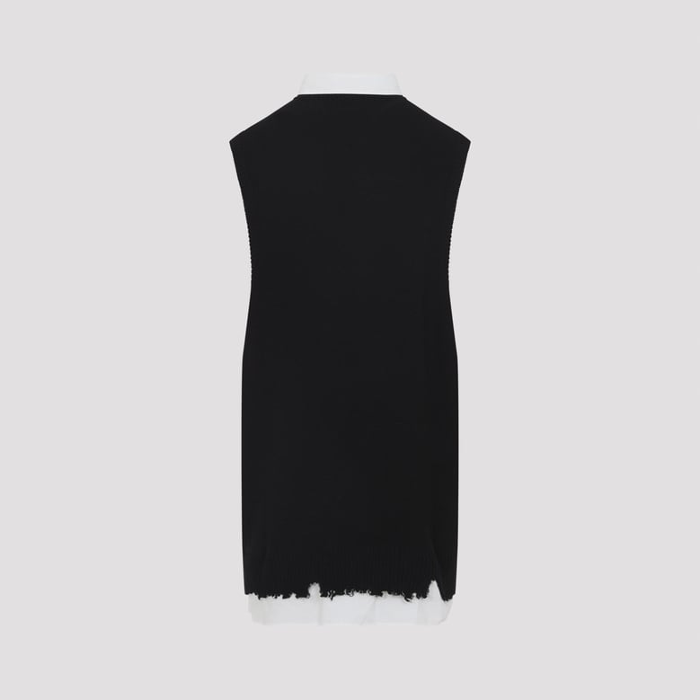 black cotton mini dress by Selfnex